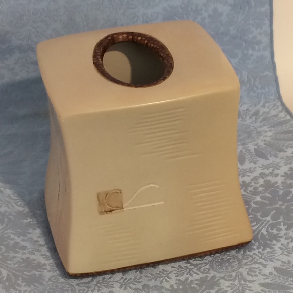 Tissue Box Cover Beige by Croscill Ceramic - Picture 2 of 8